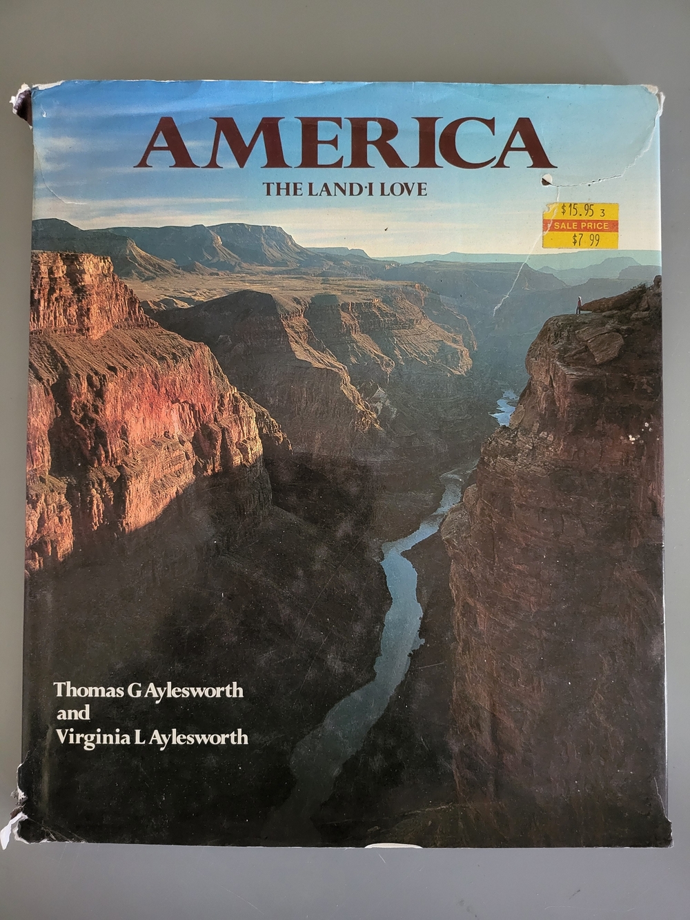 America: The Land I Love Hardcover Coffee Table Book - Brown & Blue